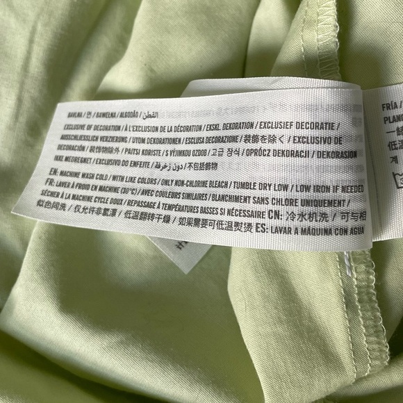 Abercrombie & Fitch Green Cinch-Front Puff Sleeve Poplin Mini Dress 35756 - Picture 14 of 14